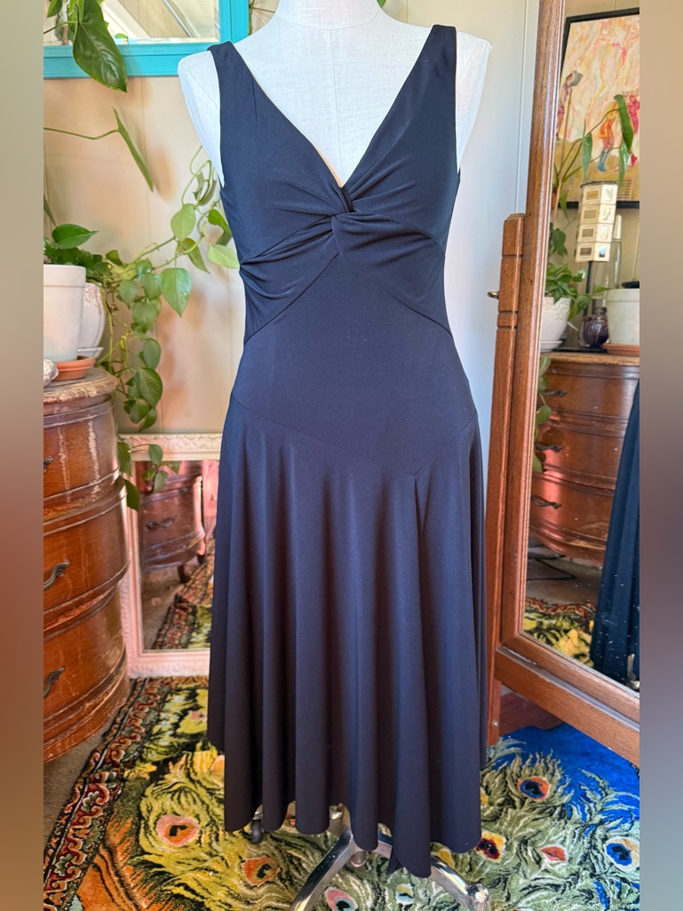 Rabbit Rabbit Rabbit Vintage Asymmetrical Black Sleeveless Dress 10